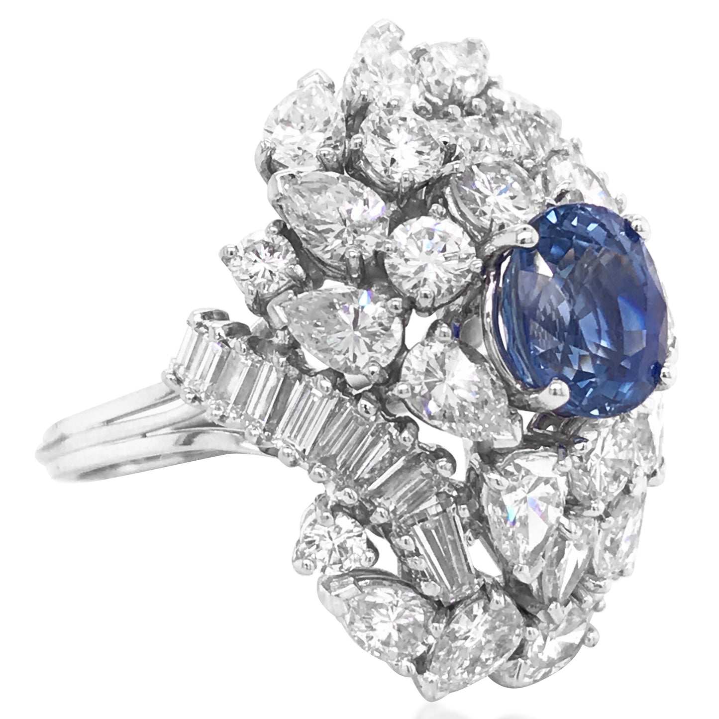 Sapphire Diamond Ring, GIA