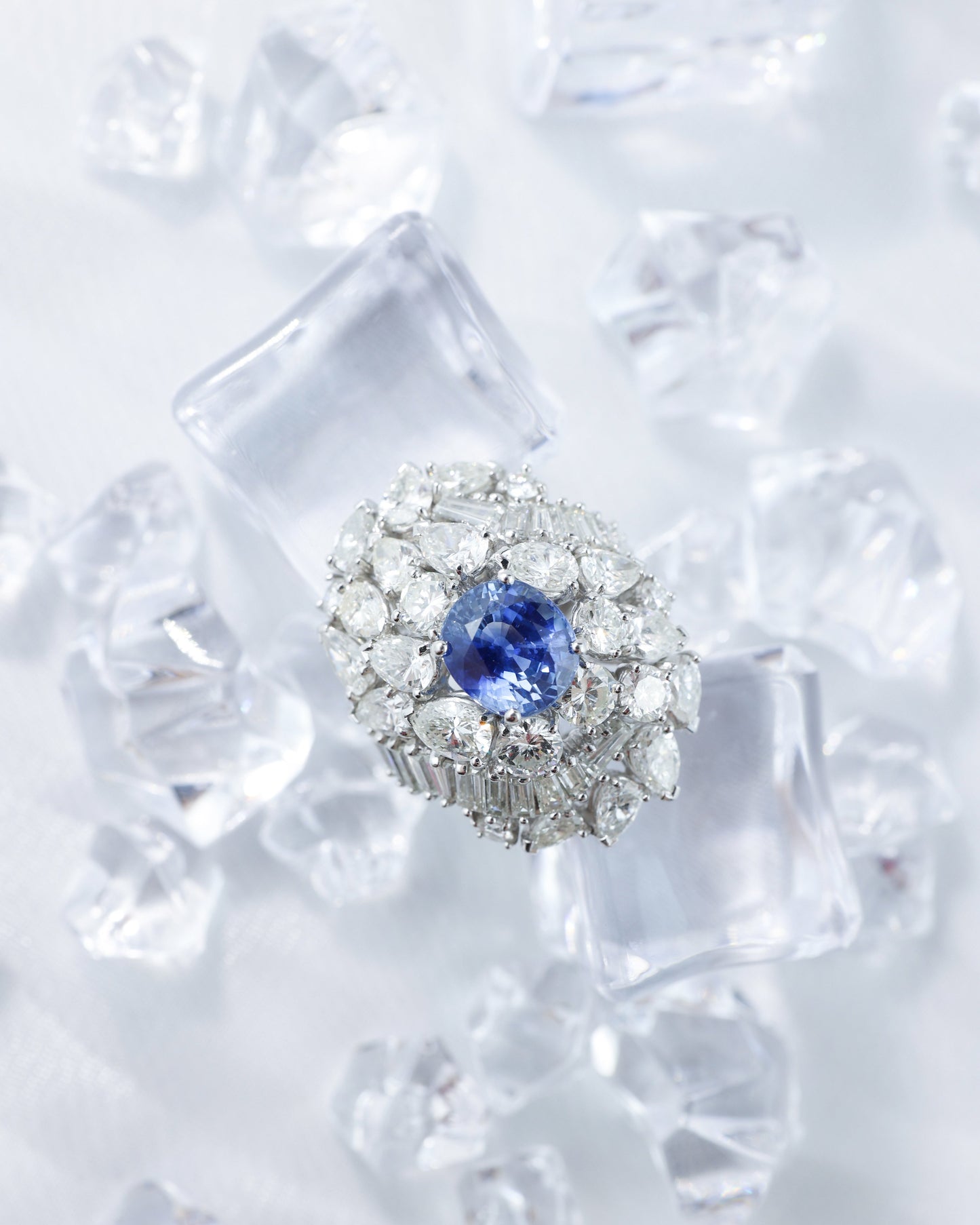 Sapphire Diamond Ring, GIA