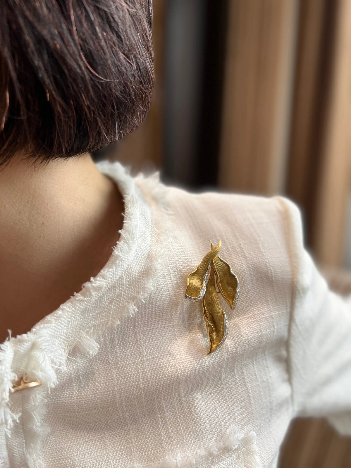 Chaumet, 18K Gold Diamond Brooch Chaumet