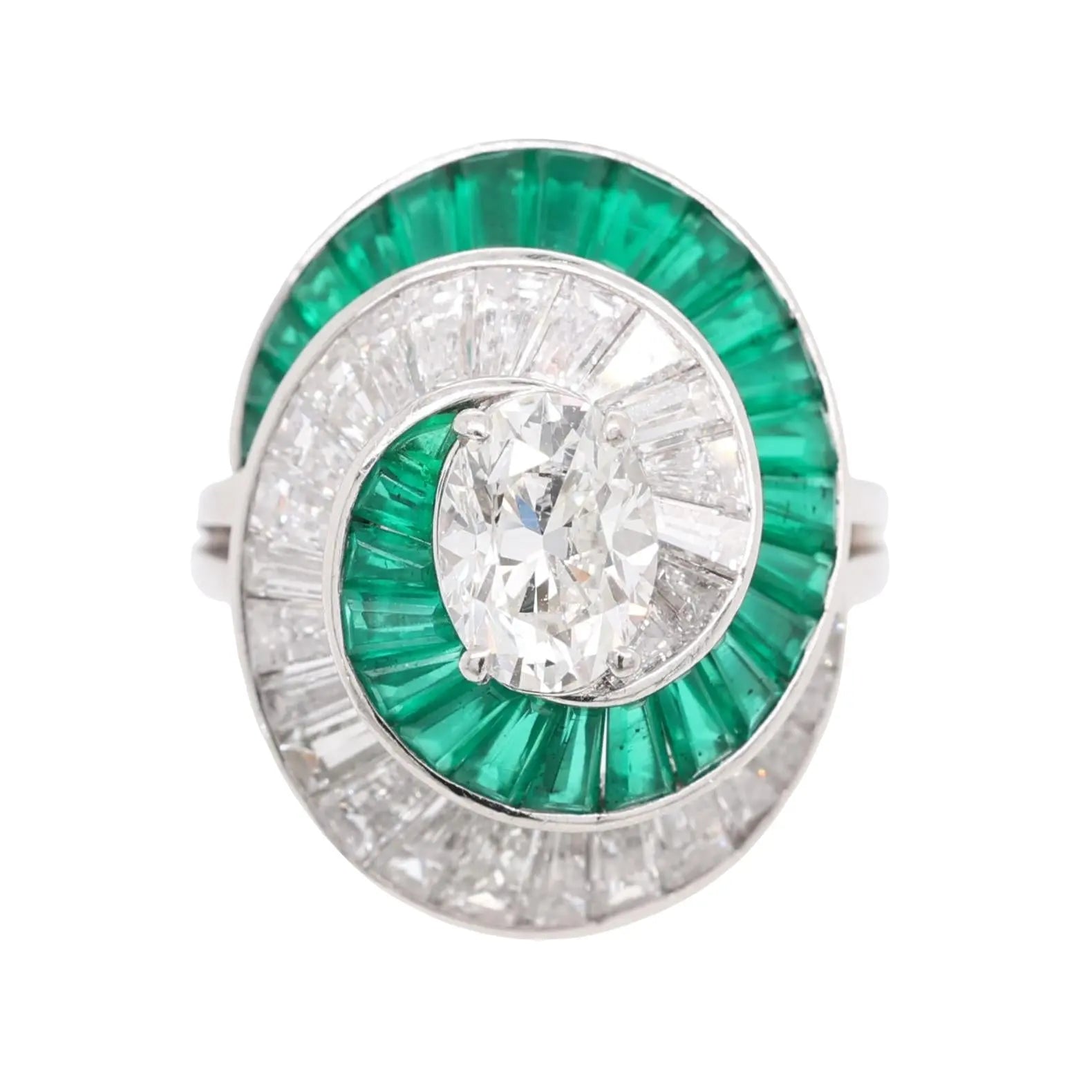 Oscar Heyman, Emerald Diamond Ring, Certificate