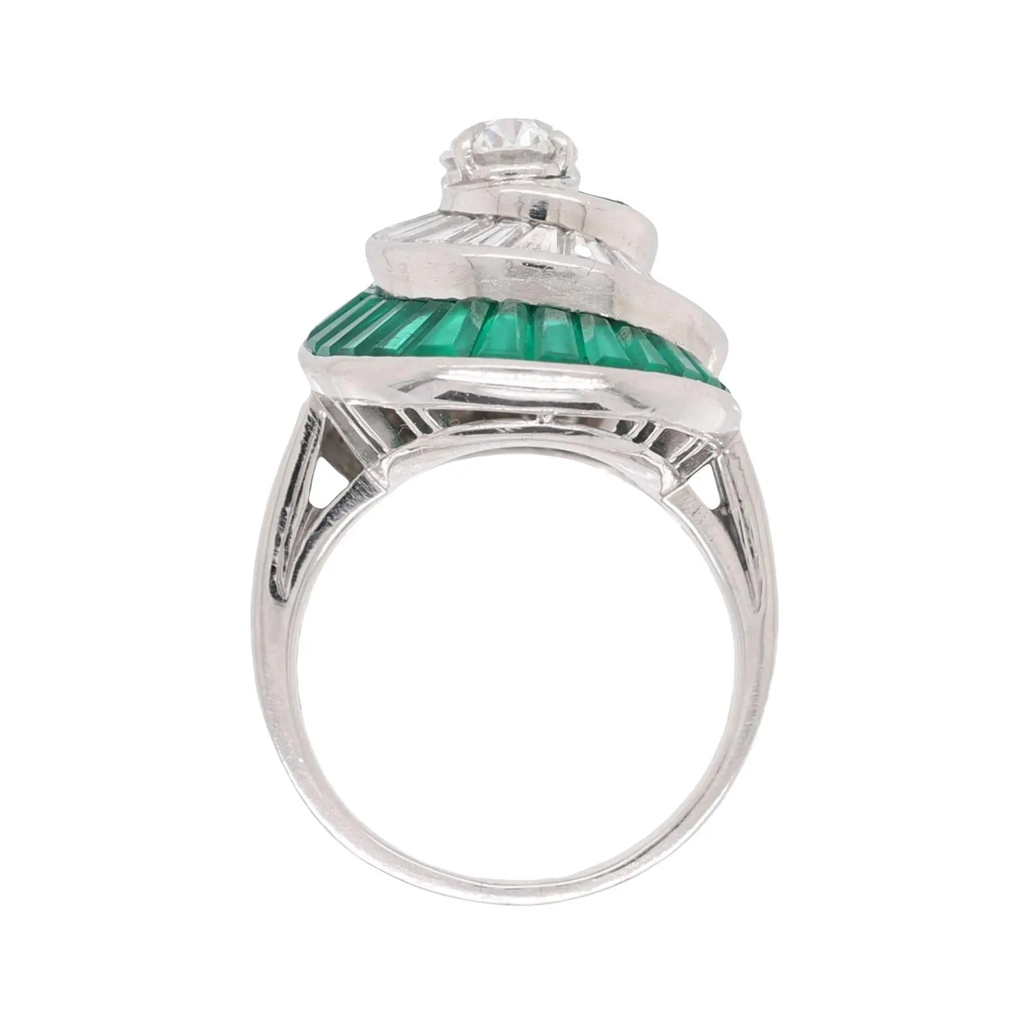 Oscar Heyman, Emerald Diamond Ring, Certificate