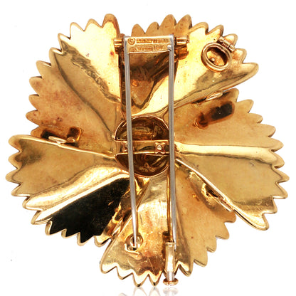 David Webb, 18K Gold Enamel Brooch