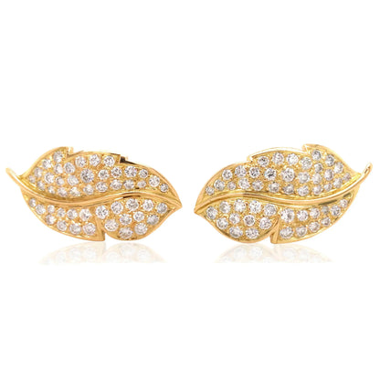 Van Cleef & Arpels, 18K Gold Diamond Earrings VCA