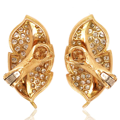 Van Cleef & Arpels, 18K Gold Diamond Earrings VCA