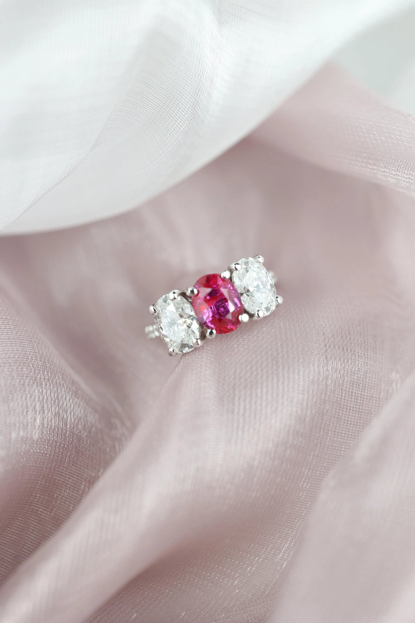 Platinum 1.64ct Burma no-heat Ruby Diamond Ring, GIA
