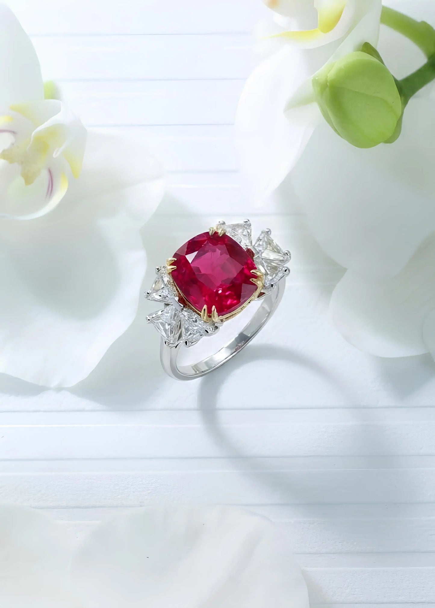 Chaumet Paris, 4.81ct Burma no-heat Ruby Diamond Ring, AGL Chaumet