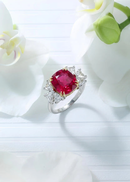 Chaumet Paris, 4.81ct Burma no-heat Ruby Diamond Ring, AGL Chaumet