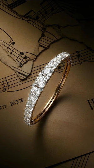 Victorian Gold Diamond Bangle