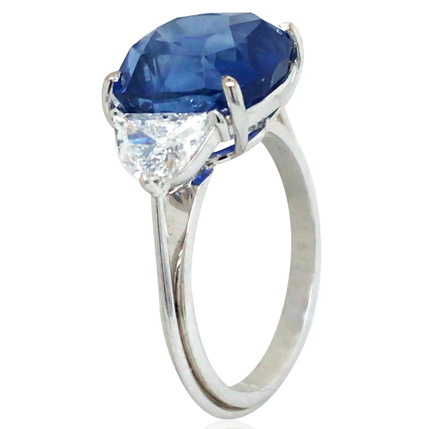 18K Gold 10.04ct Burma no-heat Sapphire Diamond Ring, GIA Lueur Jewelry