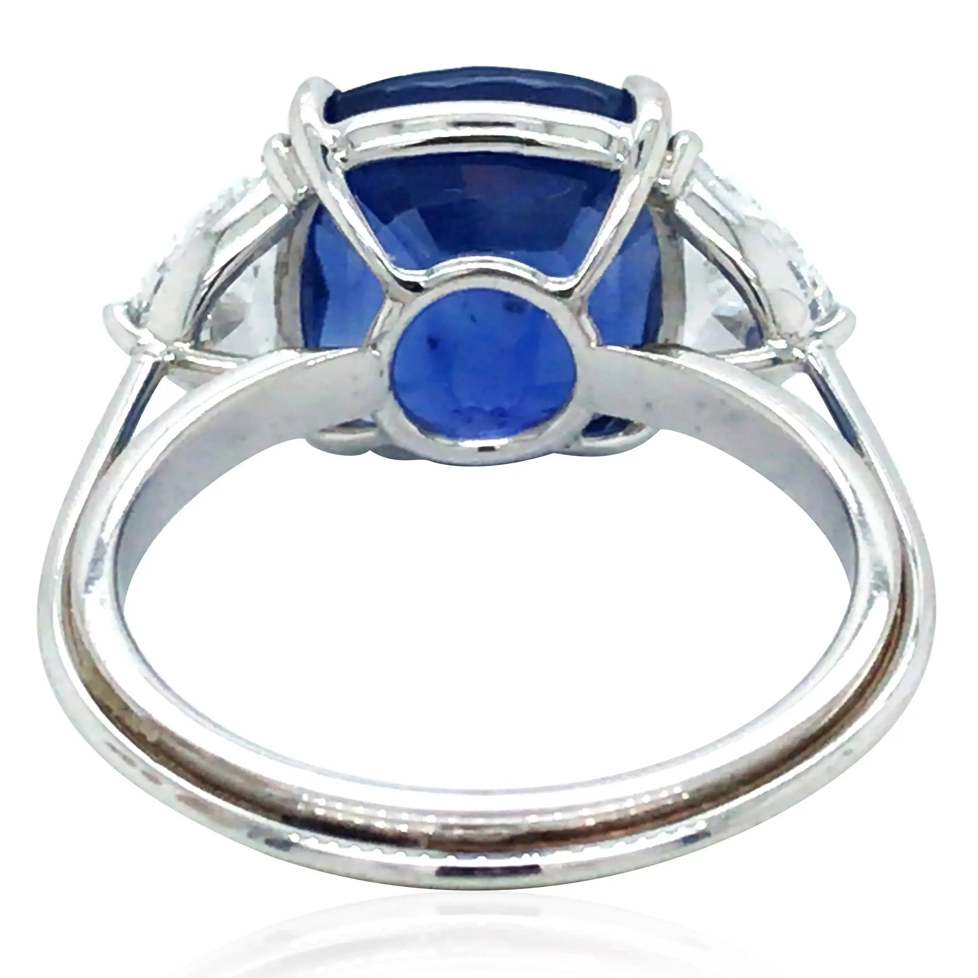 18K Gold 10.04ct Burma no-heat Sapphire Diamond Ring, GIA Lueur Jewelry