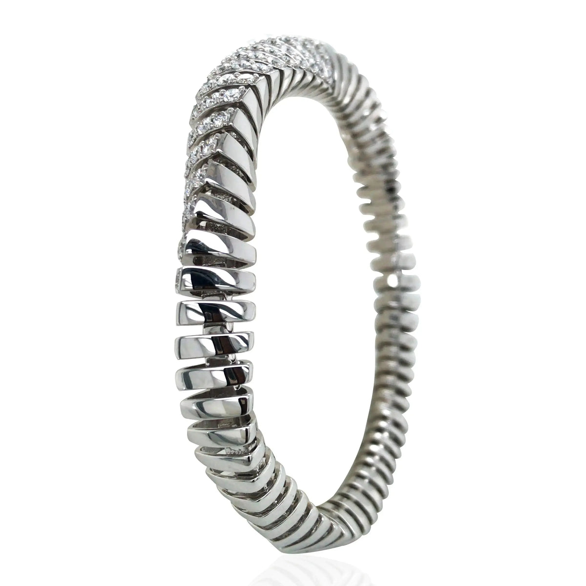 Ferri Firenze, 18K Gold Diamond Bangle
