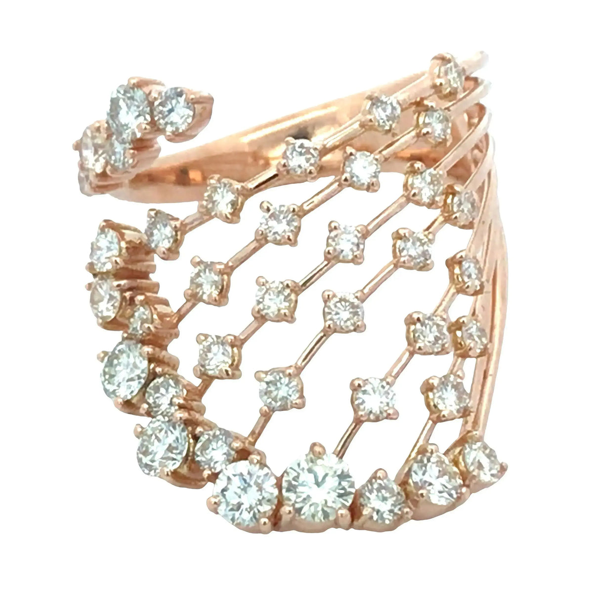 Ferri Firenze, 18K Gold Diamond Earrings