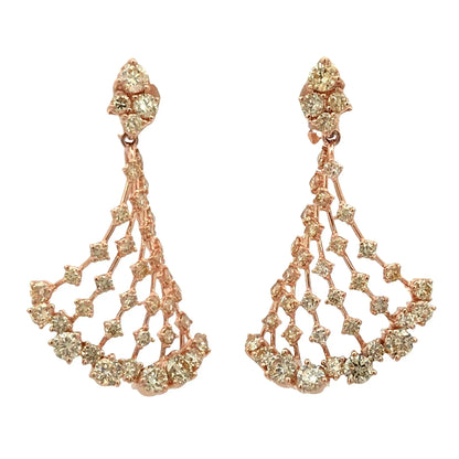 Ferri Firenze, 18K Gold Diamond Earrings