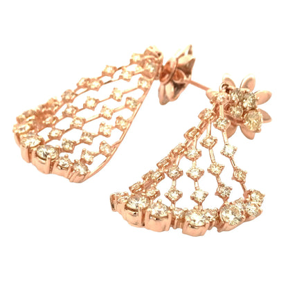 Ferri Firenze, 18K Gold Diamond Earrings