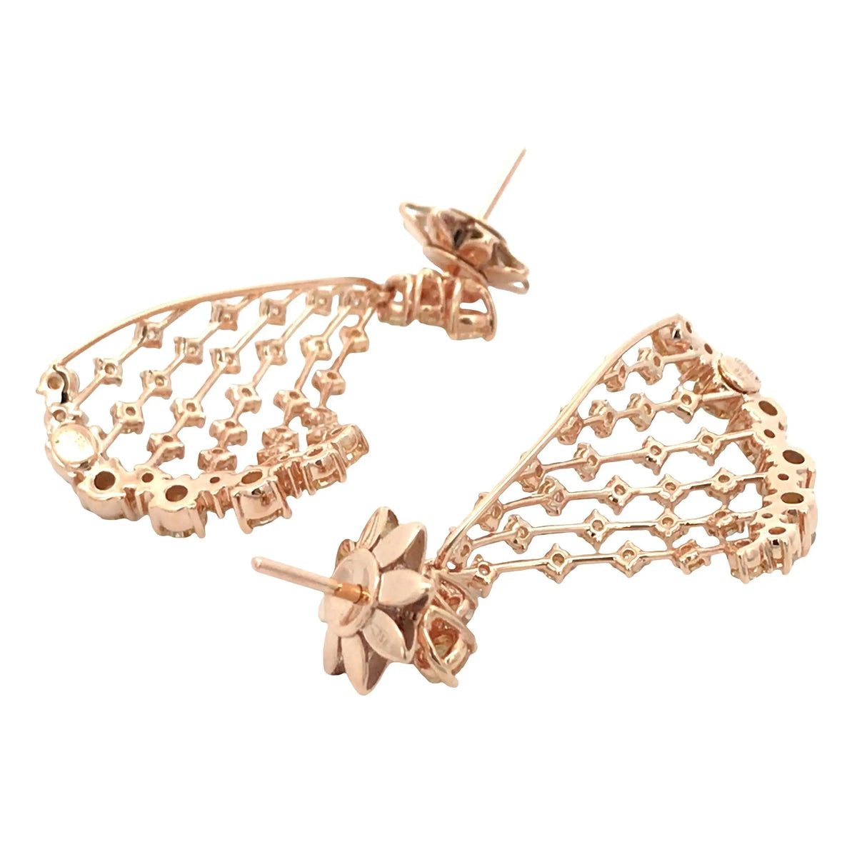 Ferri Firenze, 18K Gold Diamond Earrings