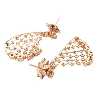 Ferri Firenze, 18K Gold Diamond Earrings
