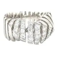 Ferri Firenze, 18K CRESCENDO White Gold Diamond Ring