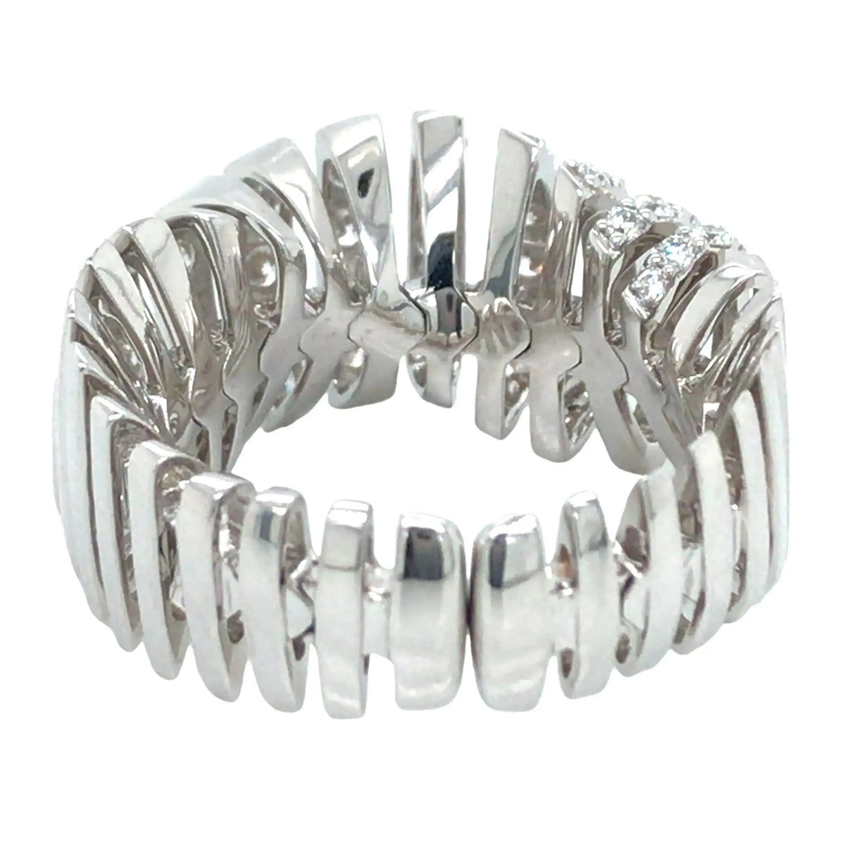 Ferri Firenze, 18K CRESCENDO White Gold Diamond Ring