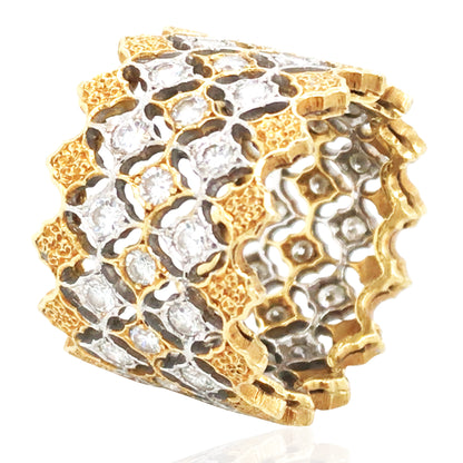 Buccellati, 18K Gold Diamond ring