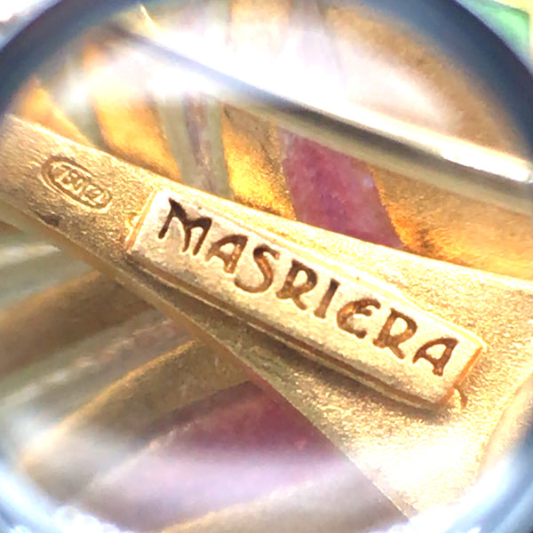 Masriera, 18K Gold Ruby Gemstone Diamond Necklace, Certificate