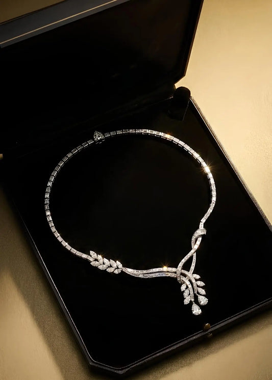 Diamond Necklace Lueur Jewelry