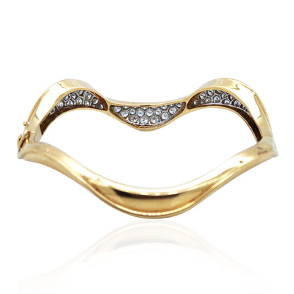 Oscar Heyman, Platinum 18K Gold Diamond Bangle