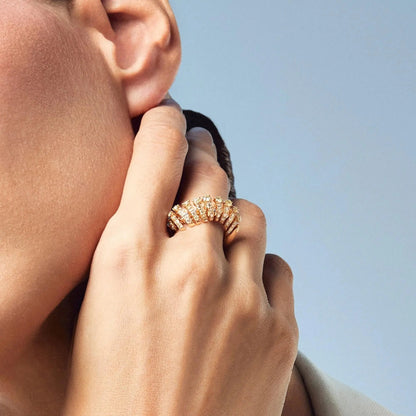 Ferri Firenze, 18K Gold Diamond Yellow Diamond Ring
