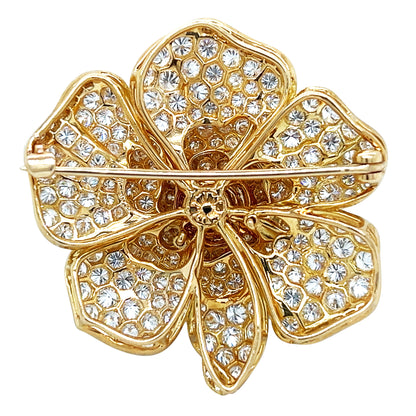 Oscar Heyman, 18K Gold Diamond Brooch, Certificate