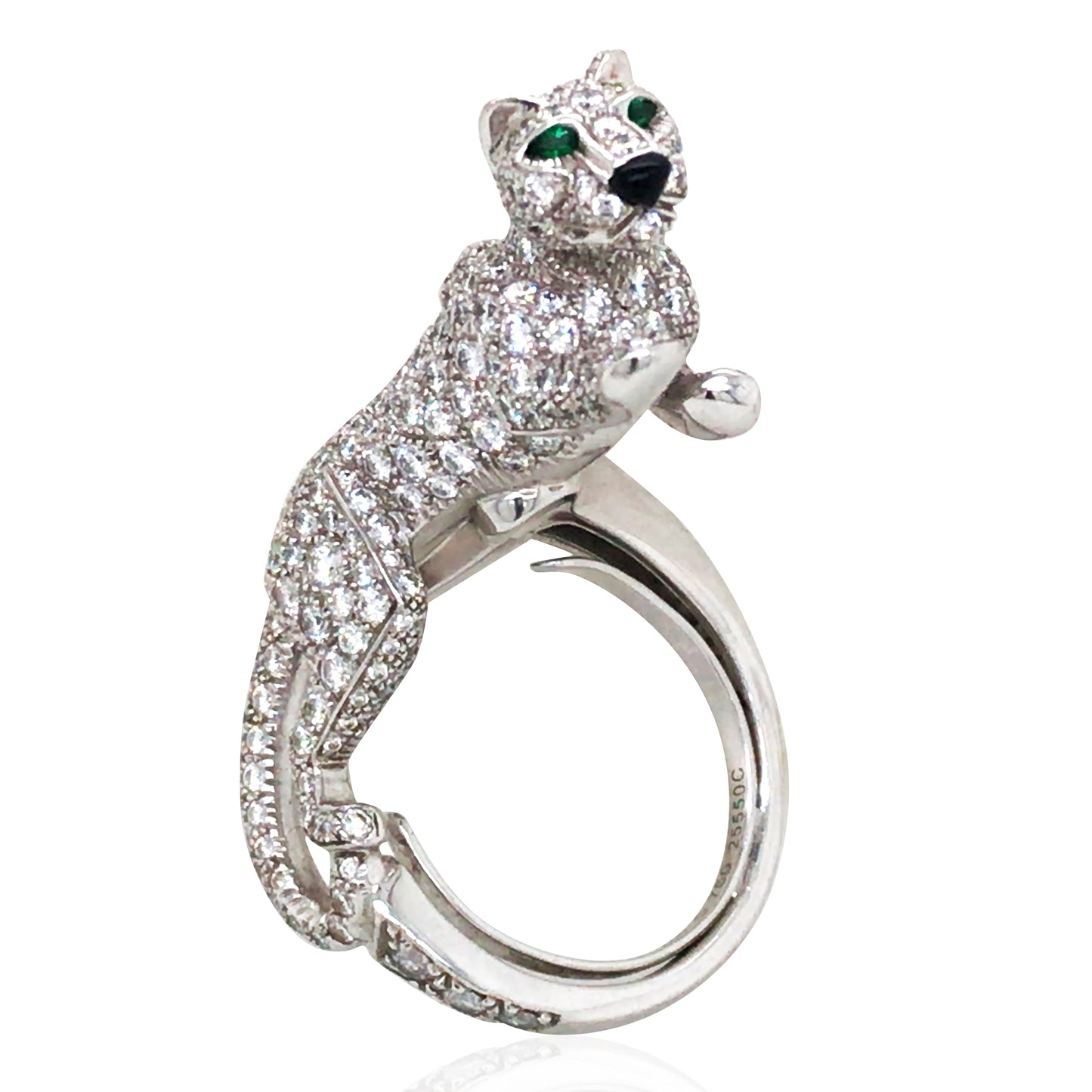 Cartier, 18K Gold Diamond Panther Ring, Certificate