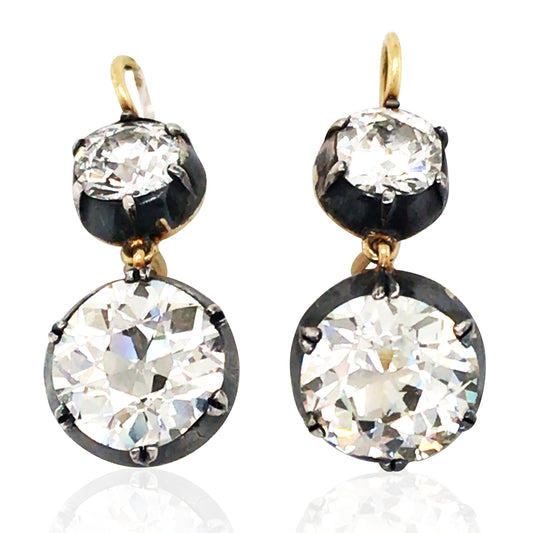 Antique Gold Diamond Earrings