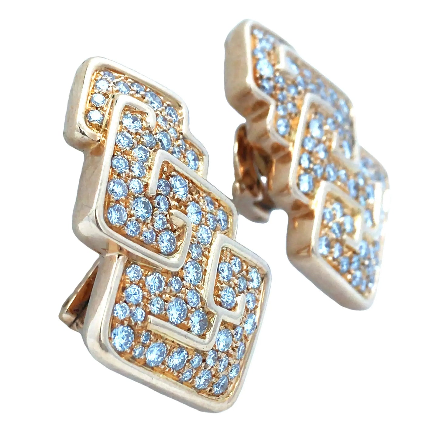 Marina B, 18K Gold Diamond Earrings Marina B