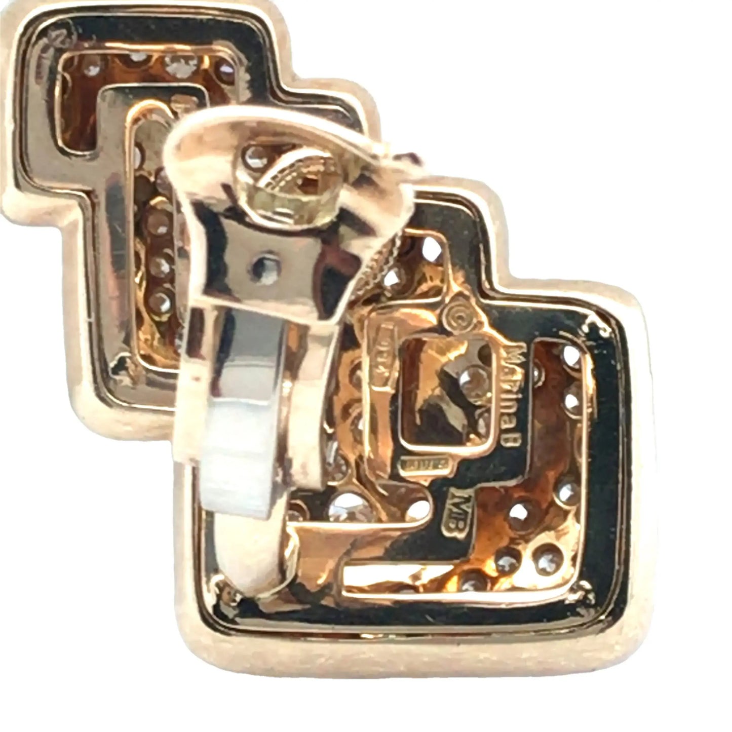 Marina B, 18K Gold Diamond Earrings Marina B