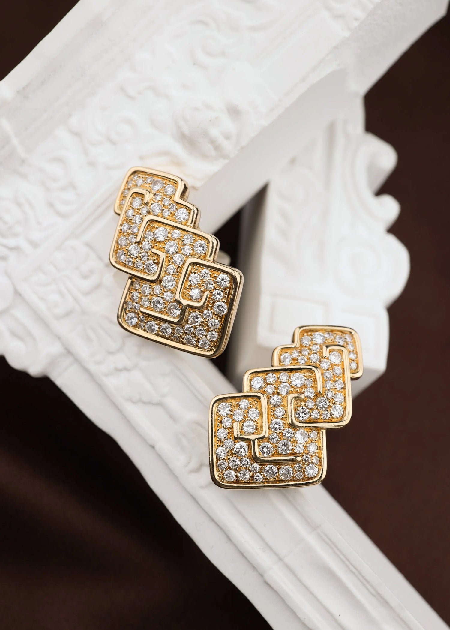Marina B, 18K Gold Diamond Earrings Marina B