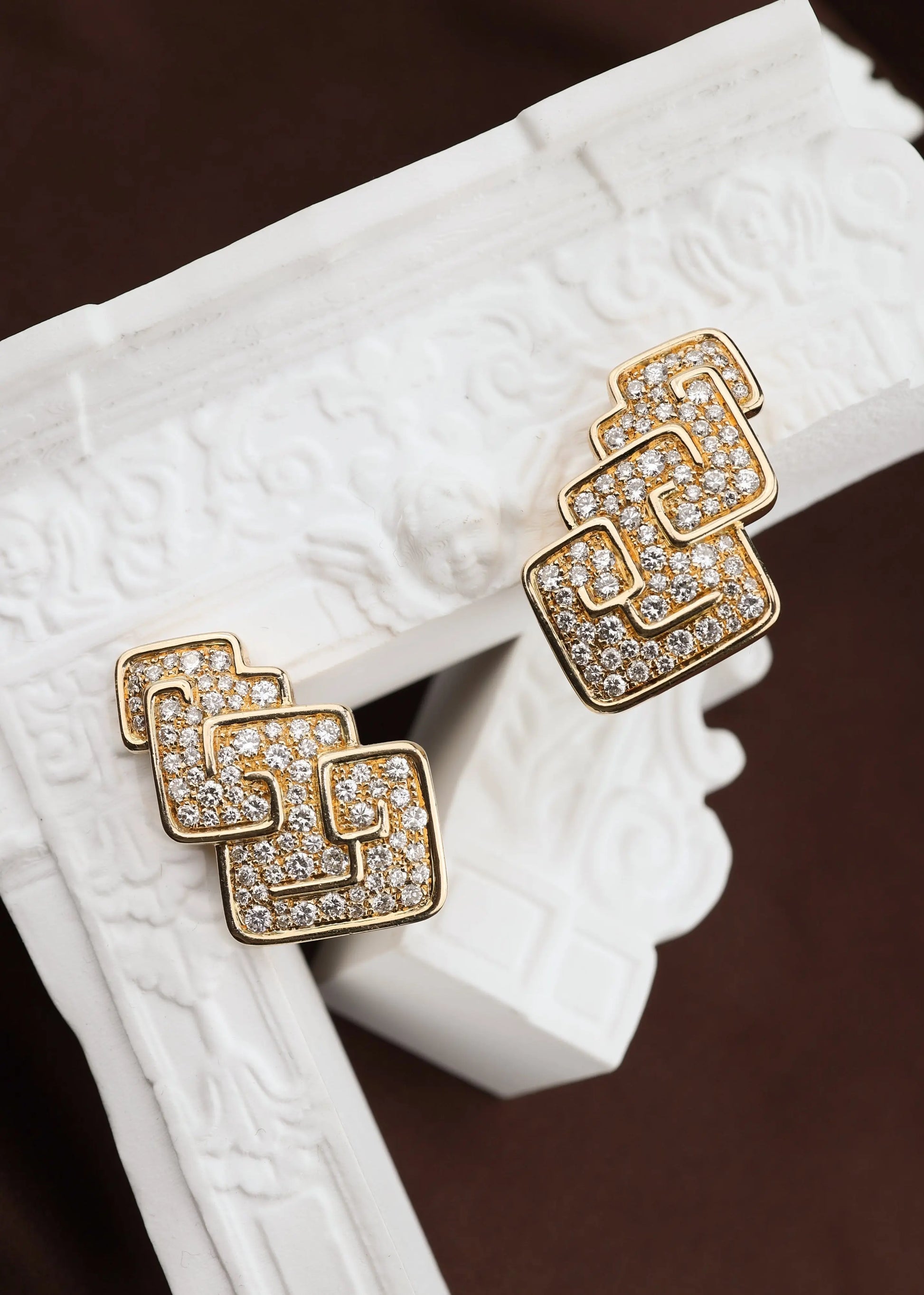 Marina B, 18K Gold Diamond Earrings Marina B