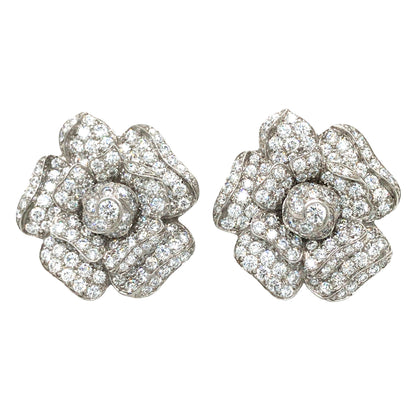 Oscar Heyman, Platinum Diamond Earrings, Certificate