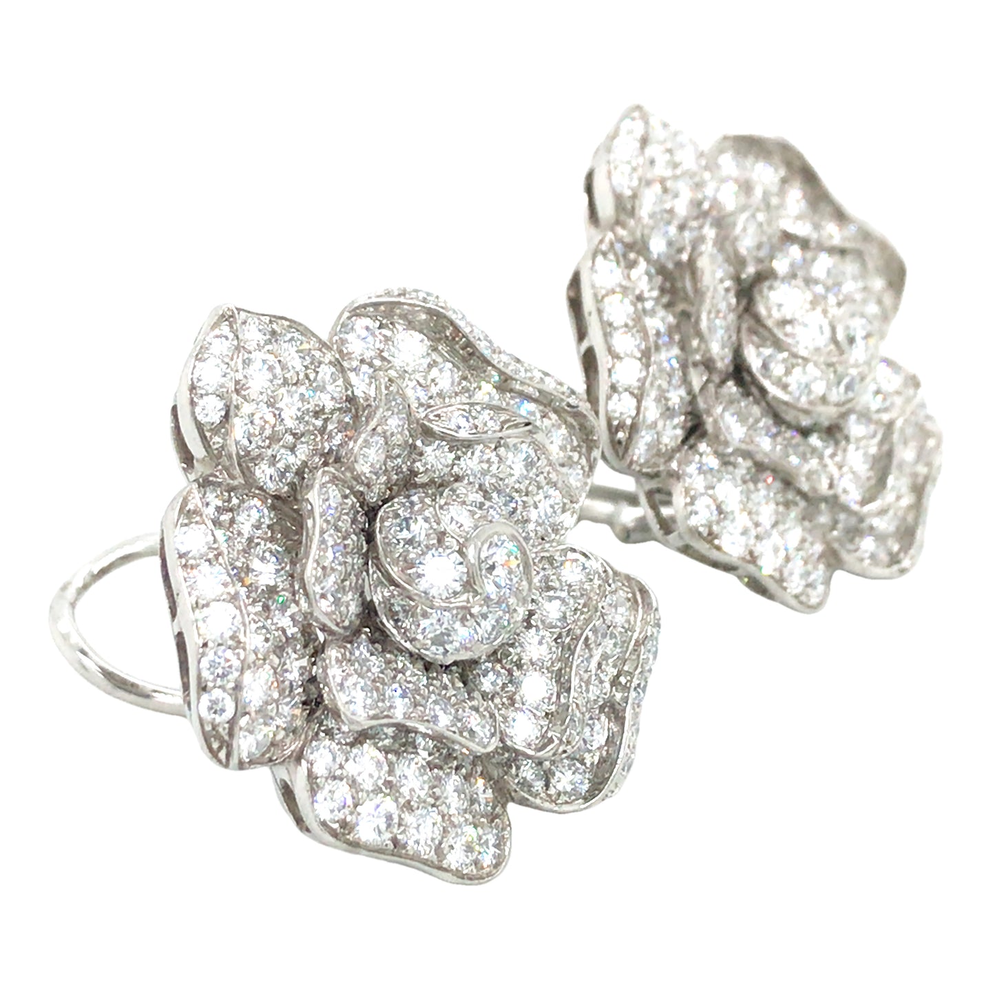 Oscar Heyman, Platinum Diamond Earrings, Certificate