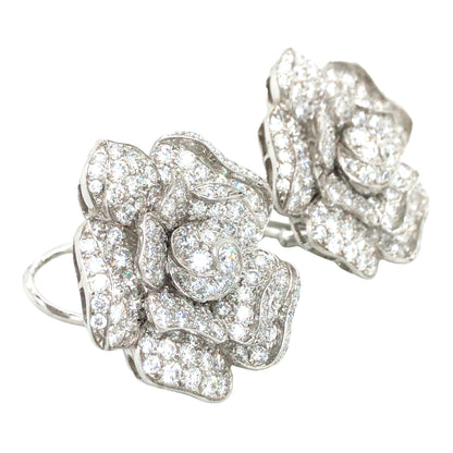 Oscar Heyman, Platinum Diamond Earrings, Certificate