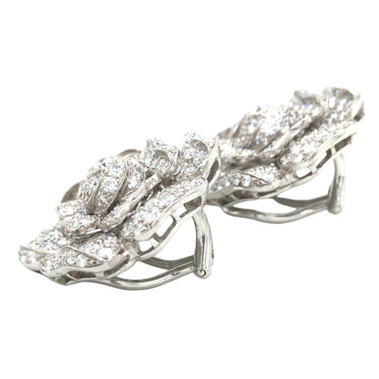 Oscar Heyman, Platinum Diamond Earrings, Certificate