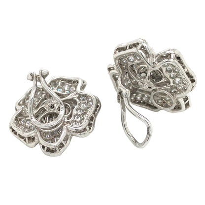 Oscar Heyman, Platinum Diamond Earrings, Certificate