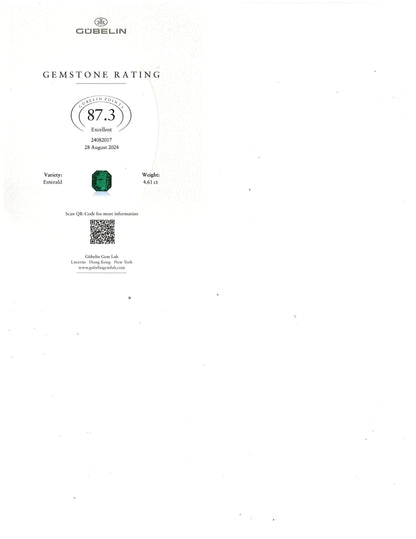 Oscar Heyman, Platinum 18K Gold 4.61ct Colombia no-oil Emerald Diamond Ring, Gubelin, AGL, GIA Oscar Heyman