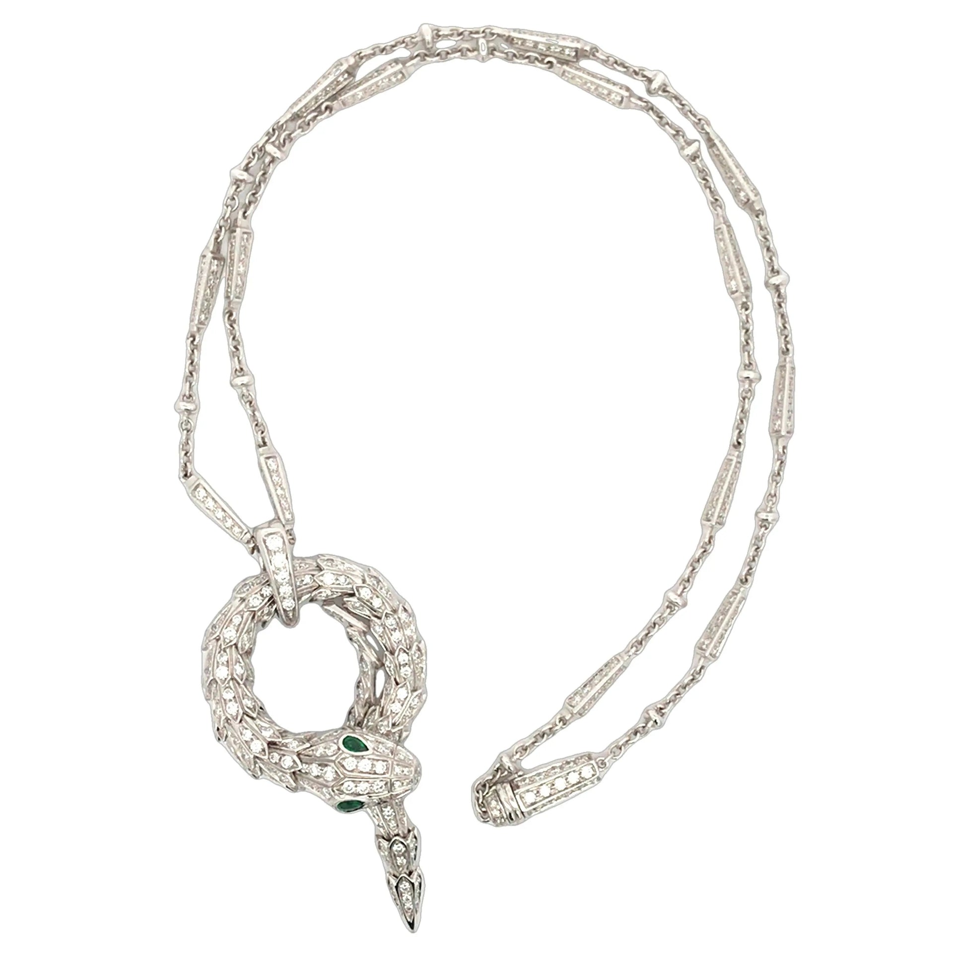 Bvlgari, Diamond Snake Necklace Bvlgari