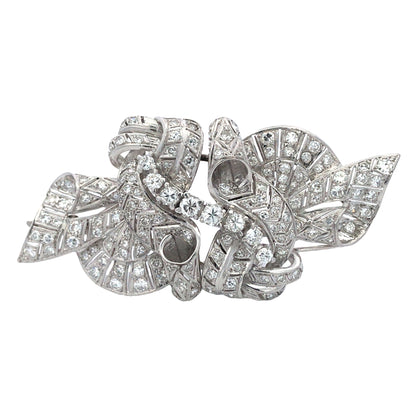 Platinum Diamond Double-pin Brooch