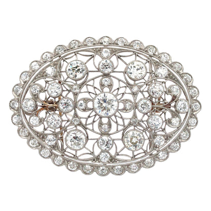 Edwardian Platinum Diamond Brooch