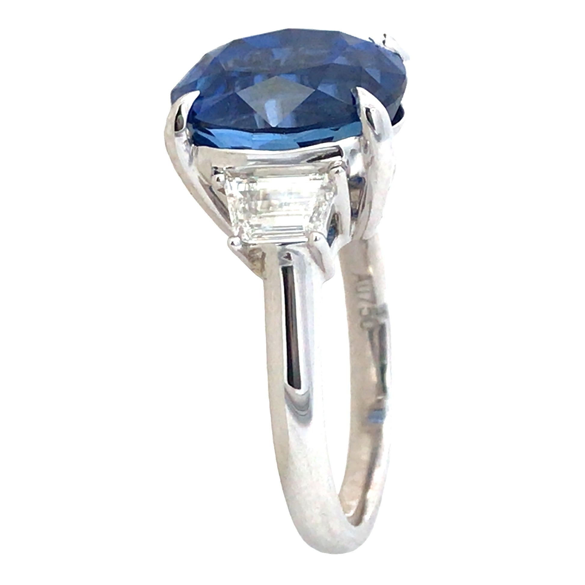 Platinum Burma no-heat Sapphire Diamond Ring, GIA Lueur Jewelry