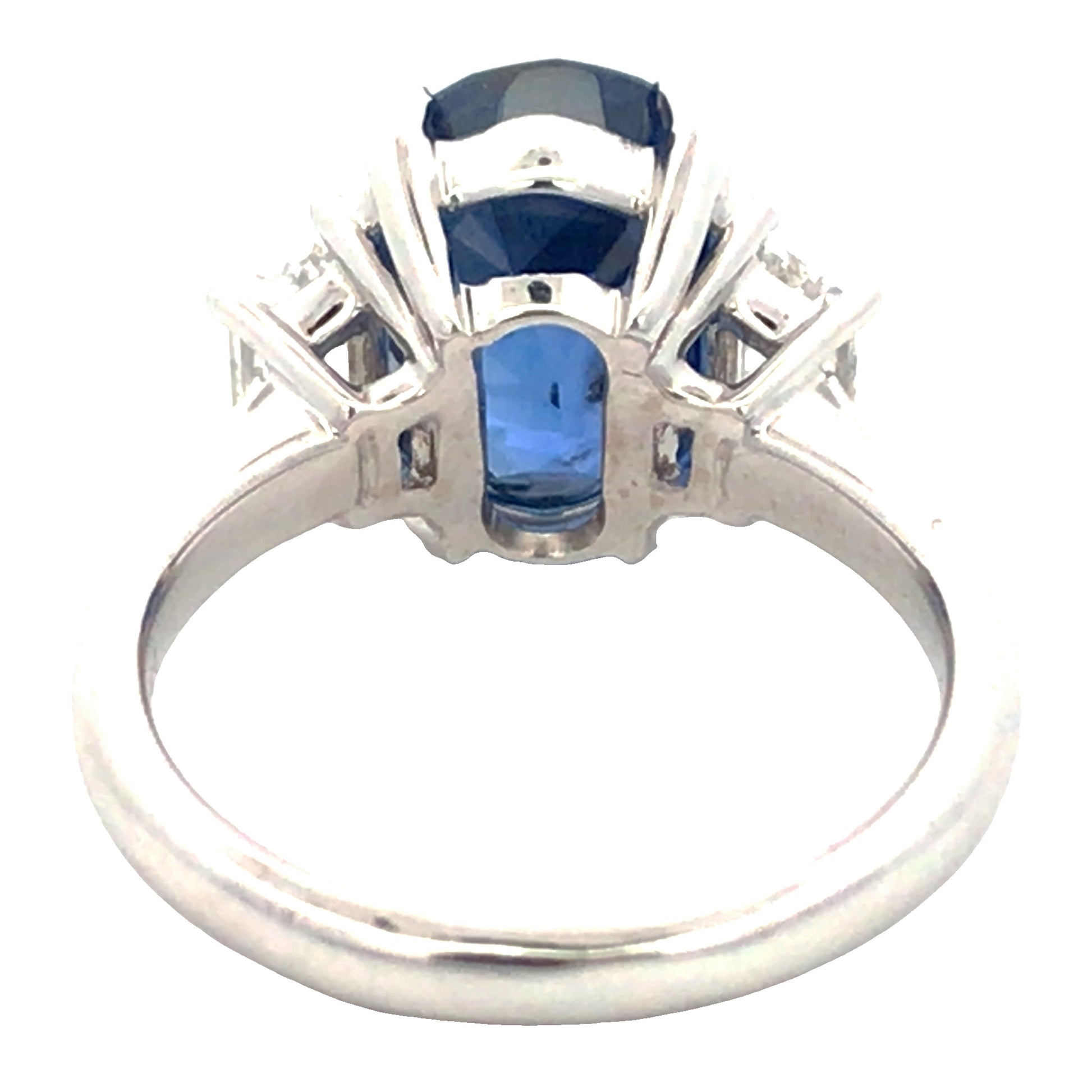 Platinum Burma no-heat Sapphire Diamond Ring, GIA Lueur Jewelry