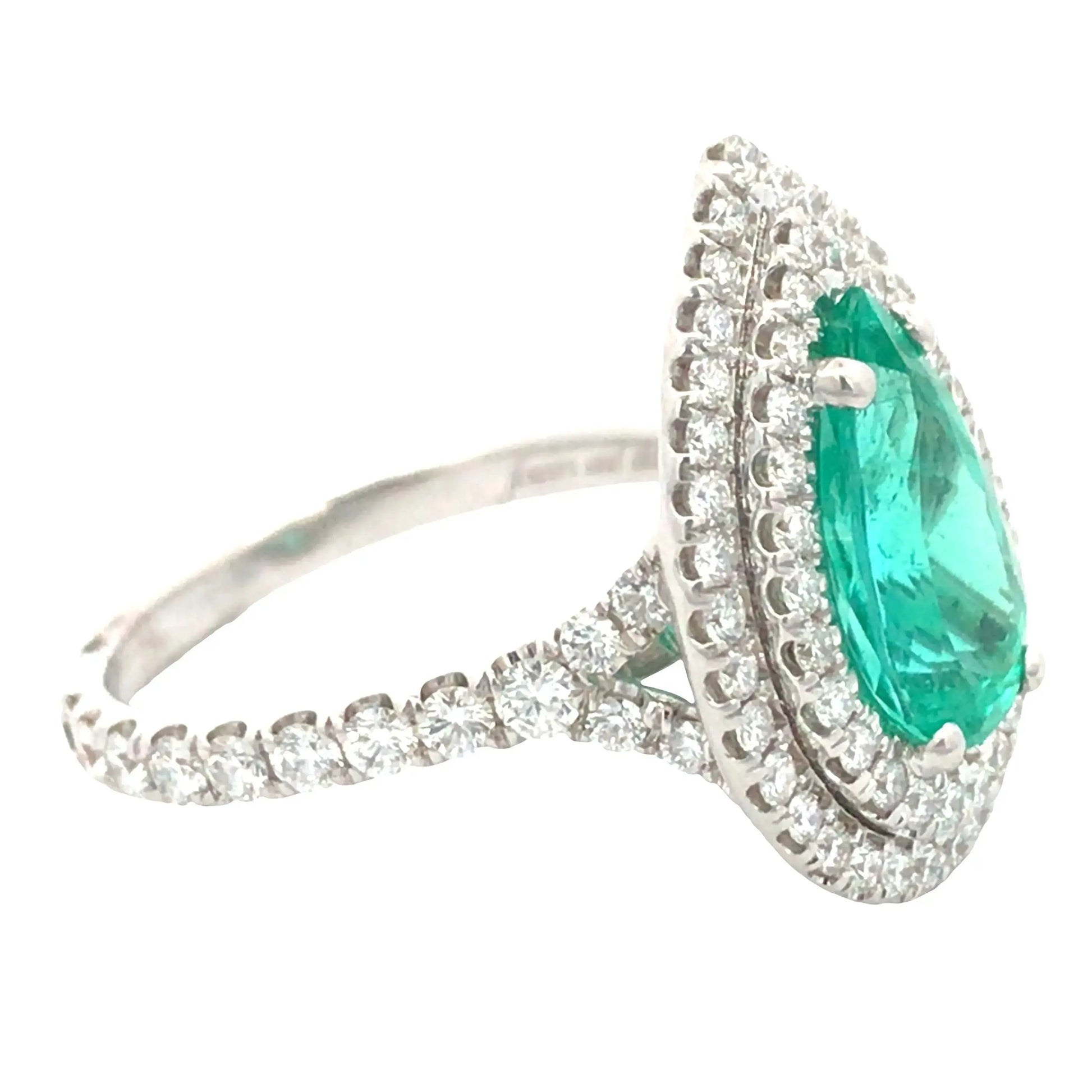 14K Gold 1.72ct Paraiba Diamond Ring, GIA, AGL Lueur Jewelry