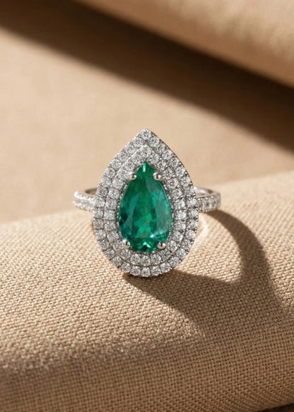 1.72ct Brazil Paraiba Diamond Ring, GIA, AGL Lueur Jewelry