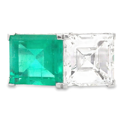 Tiffany, Emerald Diamond Ring, GIA, AGL Tiffany