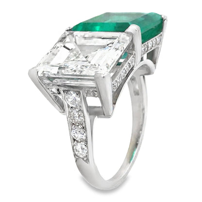 Tiffany, Emerald Diamond Ring, GIA, AGL Tiffany