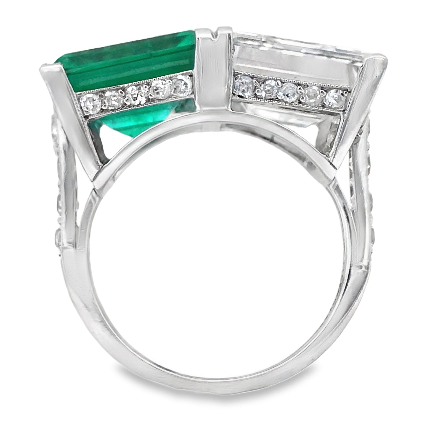 Tiffany, Emerald Diamond Ring, GIA, AGL Tiffany